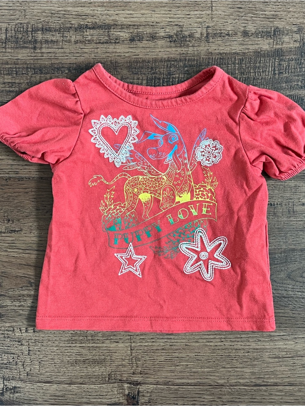Disney Encanto Ruffled Toddler Short Sleeve Tee ‘Crimson’ (size 3T)